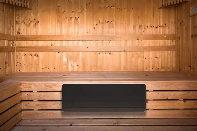 infrarood paneel Celsius CP1/LOF Sauna | zwart paneel | infraroodwarmtepaneel.nl